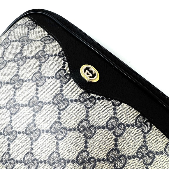 Gucci Vintage Ophidia Navy GG Supreme Canvas Crossbody Bag – Gold Hardware - Picture 11 of 11